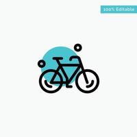 Bicycle Bike Cycle Spring turquoise highlight circle point Vector icon