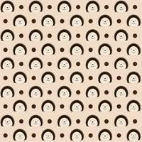 Cute baby hedgehogs seamless vector pattern