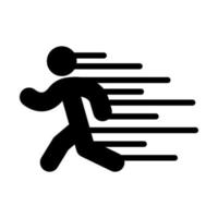 diseño de icono de hombre corriendo, diseño aislado de insignia de atleta para sitio web y aplicación. icono de ilustración vectorial sobre fondo blanco vector