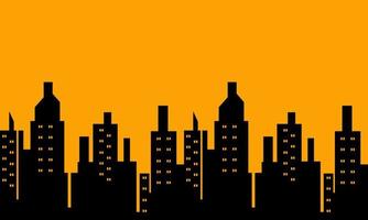 vector illustration of cityscape silhouette background