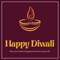 Happy Diwali Poster vector