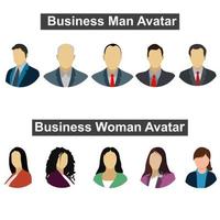 Avatar Set Bundle Business Person vector