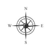 icono de brújula. ilustración vectorial de brújula. símbolo de navegación. señal de dirección vector