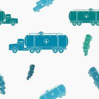 Editable Side View Water Trucks as Seamless Pattern for Creating Background of Water Day or Environmental and Transportation Related Design vector