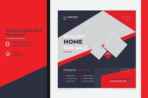 Real estate banner social media post design cover template, real estate banner, Pro vector