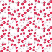 Seamless Cherry Pattern. Seamless red cherry pattern for fabric or paper print. vector