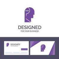 Creative Business Card and Logo template Confuse Confuse Brain Confuse Mind Question Vector Illustra