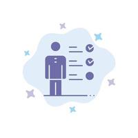 Professional Skills Skills Jobs kills Professional Ability Blue Icon on Abstract Cloud Background vector