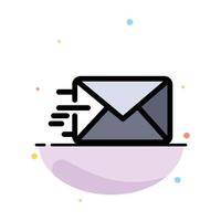 Email Mail Message Abstract Flat Color Icon Template vector