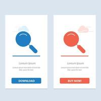 General Magnifier Magnify Search  Blue and Red Download and Buy Now web Widget Card Template vector