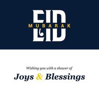 Eid Mubarak deisgn with typography and creative deisgn vector