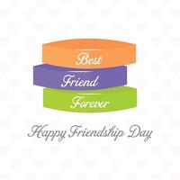 Happy Freindship day design with typography vector