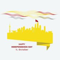 vector de tarjeta de diseño del día de la independencia de china