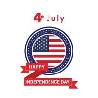 USA Independence day design card vector