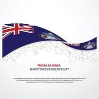 Fondo feliz del día de la independencia de tristan da cunha vector