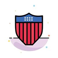 American Shield Security Usa Abstract Flat Color Icon Template vector