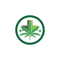 logotipo de la hoja de cannabis vector