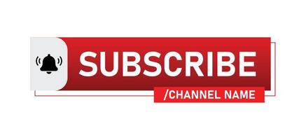 YouTube Channel Subscribe Button Template Design vector
