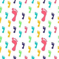Colorful Foot Print Pattern vector