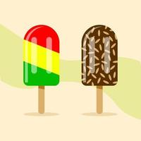 ilustración de dos helados vector