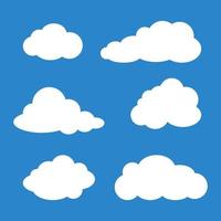 conjunto de ilustración de nubes vector