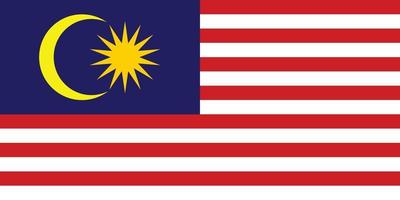 Flag of Malaysia vector illustration