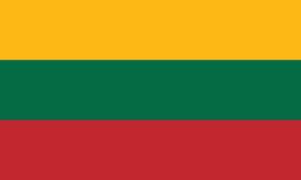 Flag of Lithuania vector illustration