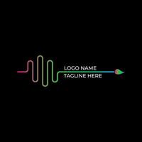 música y arte logo pro vector