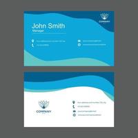 Business card with sport theme, blue and green vector