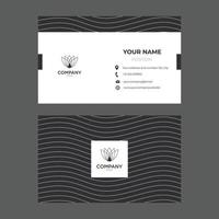 elegant business card black and grey color vector