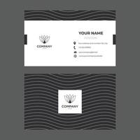 elegant business card black and grey color vector