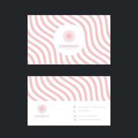 Luxury business card template with pink color vector