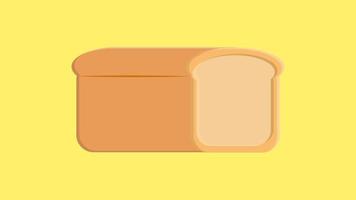 bread on a yellow background. vector illustration. loaf of bread for food. gluten free food. vegan food. illustration for decorating cafe, restaurant, bakery