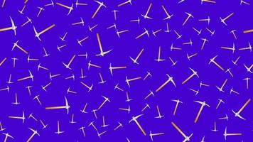 Vector seamless pattern with hand drawn, monochromatic shapes. Illustration of pickaxe repeating throughout