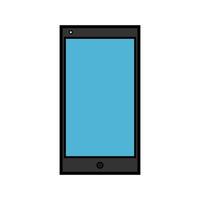 Vector illustration of a modern digital digital smart rectangular smartphone mobile phone icon with isolated on white background. Concept computer digital technologies