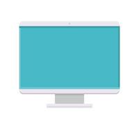 Vector illustration icon of a modern digital digital smart rectangular computer with monitor, laptop isolated on white background. Concept computer digital technologies