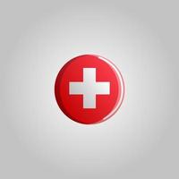 Beautiful red medical icon emblem of medicine and first aid with a cross on a white background vector