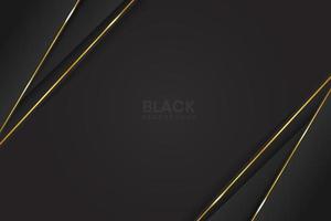 Premium luxury gold shiny black background. Dark Modern background banner. Vector illustration