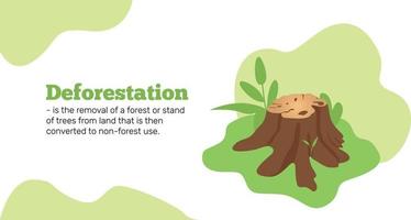 Deforestation. Trees Stump and Deforestation Background , Forest and Environment, Global Warming. cutting down trees, environmental pollution and ecological problems. Landscape of dead nature with cut vector