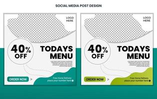 Food Social media post design template design free, Restaurant Social Media Post Design, Burger Post Design, Menu post design vector