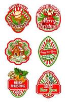 Christmas badge for New Year winter holiday design vector