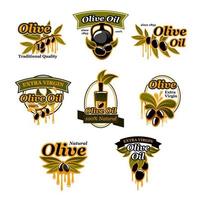 icono de vector de aceitunas para aceite de oliva orgánico