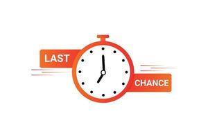 Last Chance sale and  clock design. vector