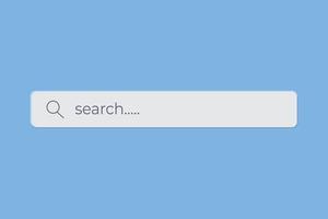 Search bar template with magnifier icon vector