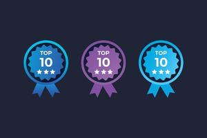 Top 10 Rank icons Vector illustration element