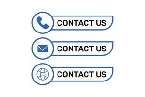 Contact us buttons Vector element.