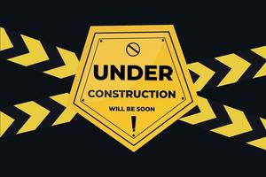 Under construction sign vector element