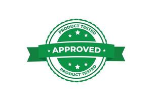 Approved label stamp vector element