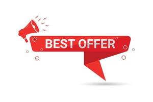 Best offer with  background element design. vector