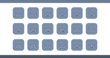 Home and House Element Icon Set vector